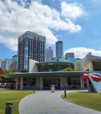 World of Coca-Cola with a large glass front