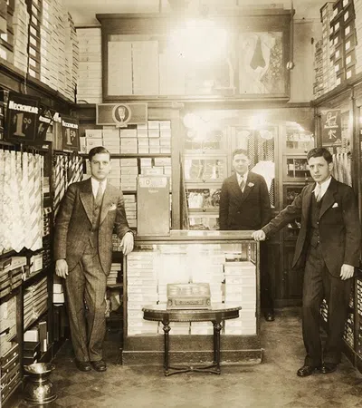 men standing in a store