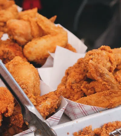 a basket of fried chicken
