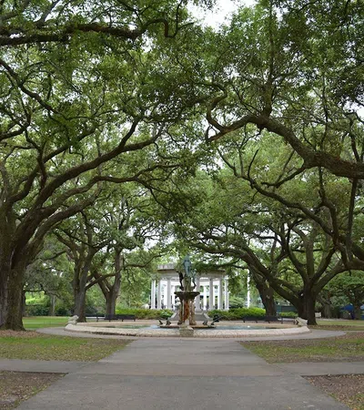 a statue in a park