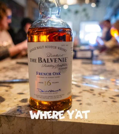 a bottle of alcohol on a table