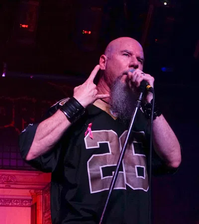 a man holding a microphone
