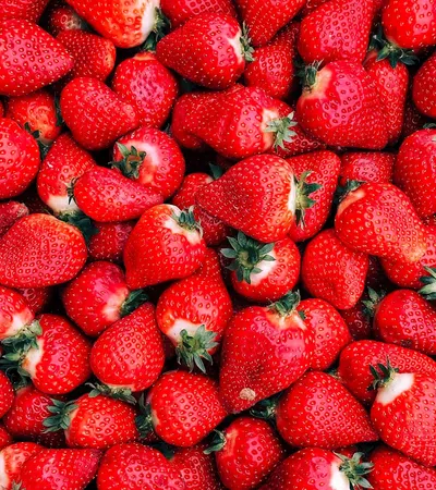 a pile of strawberries