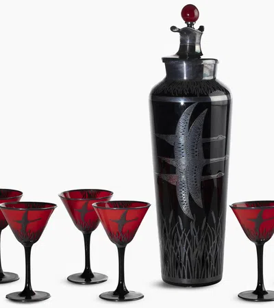 a group of wine glasses