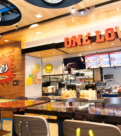 a restaurant with menus