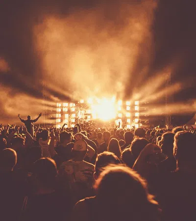 a large crowd of people at a concert