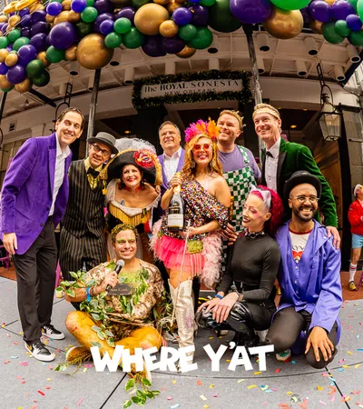 Amanda Shaw is the 2026 GREASING OF THE POLES at the Royal Sonesta Hotel on Bourbon st, New Orleans with greaser contestant Bella Blue, Caleb Morse and Ron Orleans on Friday The 13, February 2026.  #Greasingofthepoles2026, #bellablue, #amandashaw, #ronorleans, #calebmorse, whereyatnola2026