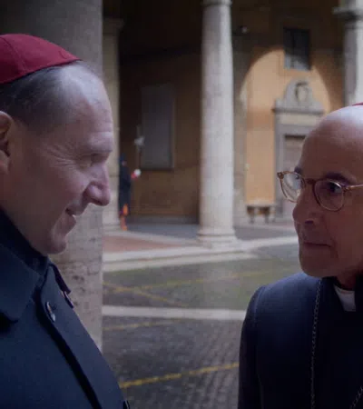 a person in a red hat and a person in a black jacket