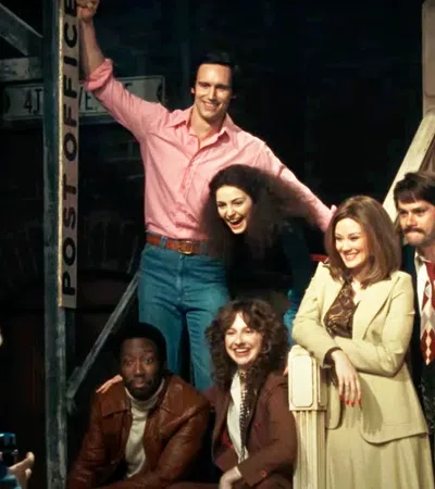 Cory Michael Smith et al. posing for a photo