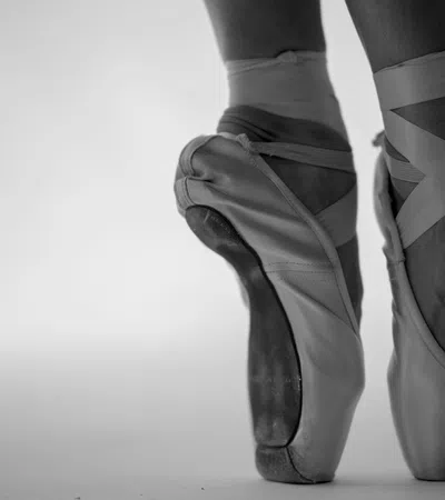 a person's feet with socks