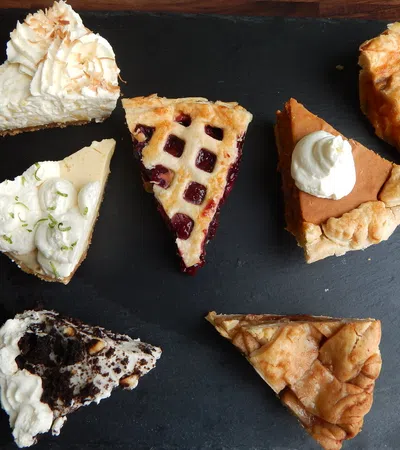 a tray of food