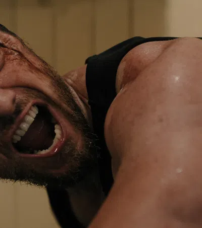 a man with his mouth open