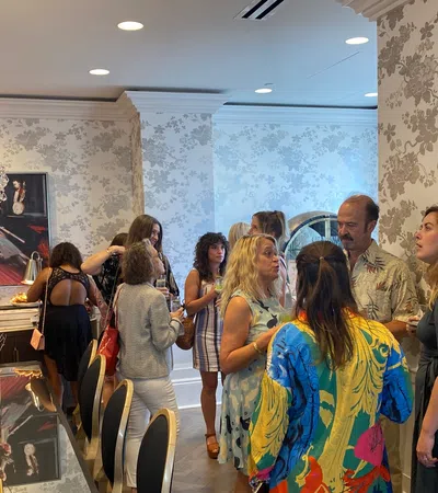 a group of people in a room