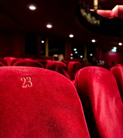 a theater with red seats