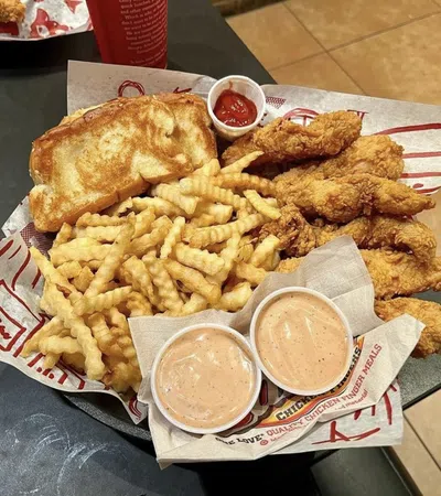 a tray of food