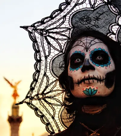 a person wearing a mask