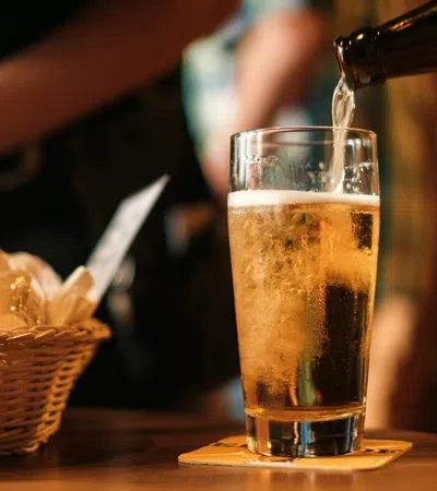 a glass of beer