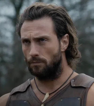 Aaron Taylor-Johnson with a beard