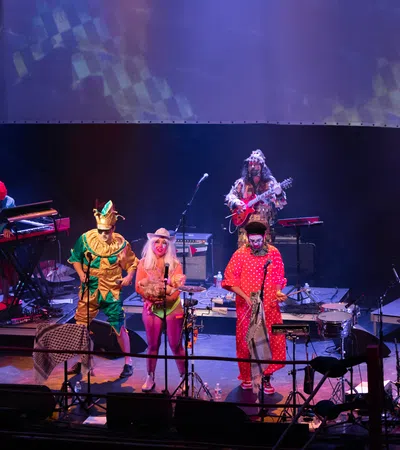 a group of people on a stage