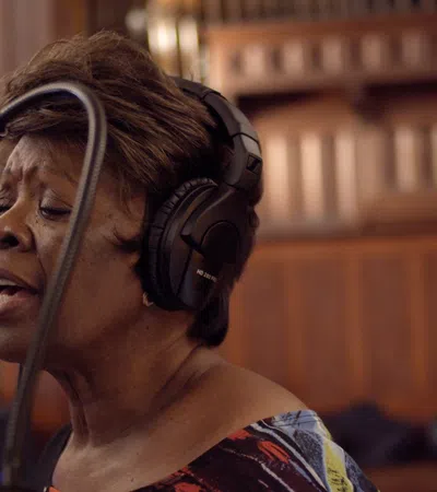 a person wearing headphones