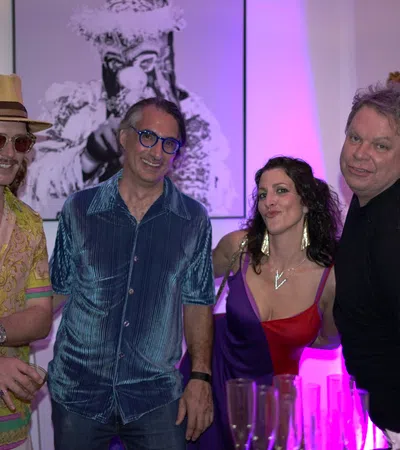 a group of people posing for a photo