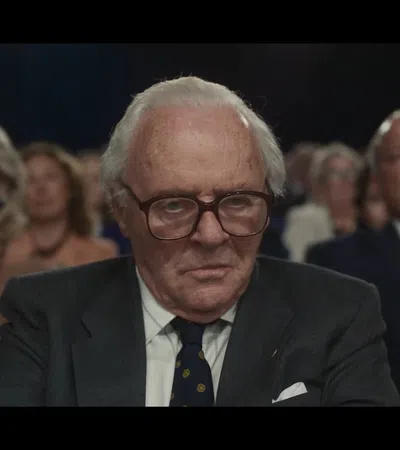 Anthony Hopkins in a suit and tie