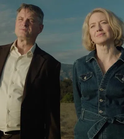 Carrie Coon et al. standing together outside