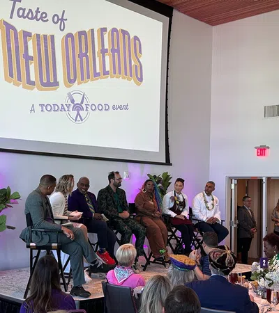a group of people sitting in a room