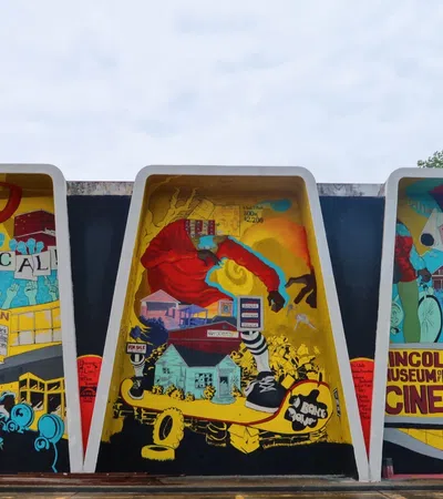 a wall with graffiti