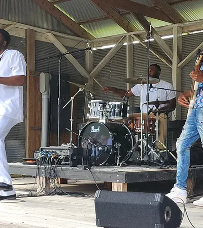 a group of men playing instruments