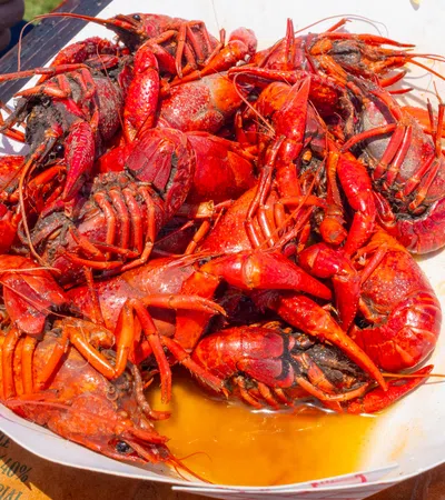 a plate of seafood
