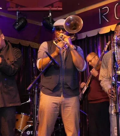 a group of men playing instruments