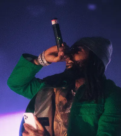 a man holding a microphone
