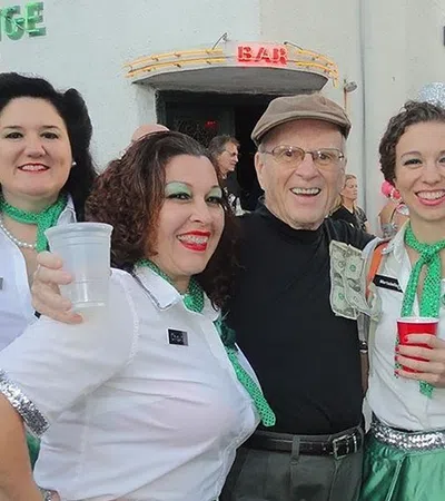 a group of people posing for a photo