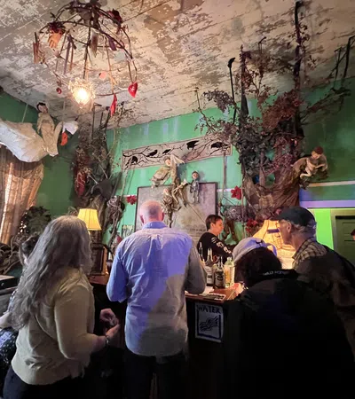 a group of people in a room
