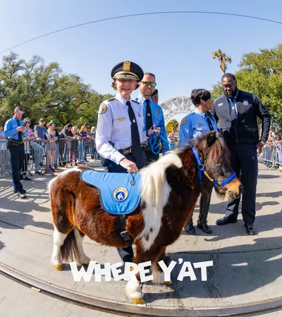 a group of men walking a horse
