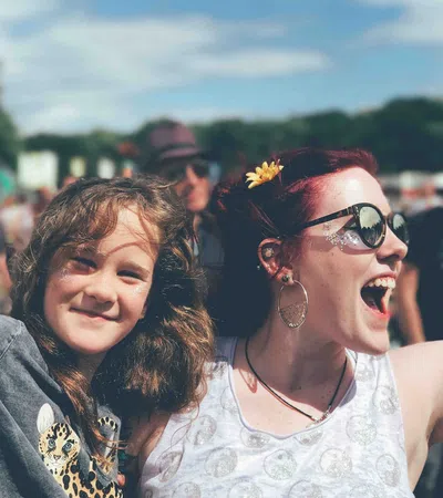 a couple of women laughing
