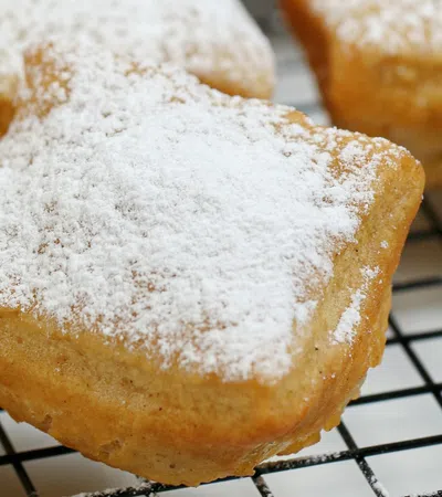 a couple of pastries on a cooling rack