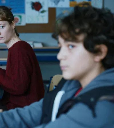 a person sitting in a classroom