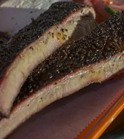 a piece of meat on a plate