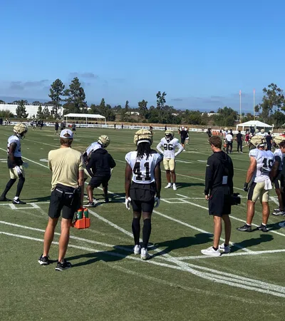 a football team on a football field