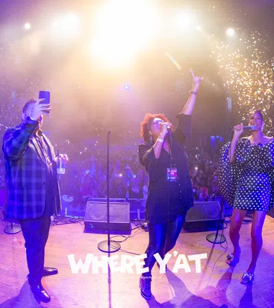 a group of people on a stage