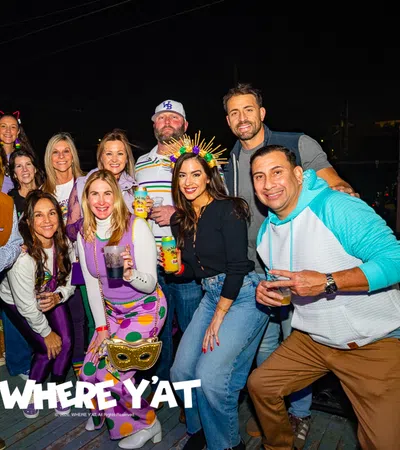 Pernod Ricard presents MALIBU at Avenue Pub on St Charles Ave during the Krewe of Shun and Krewe of Cleopatra Parasde on February 6, 2026. #malibumardigras #mardigras2026 #whereyatnola2026