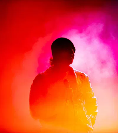 a silhouette of a person