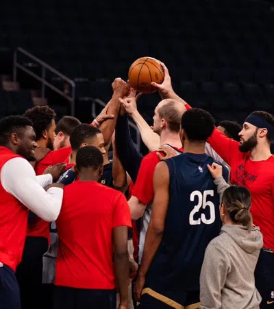 a group of people in a gym