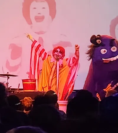 a group of people on a stage