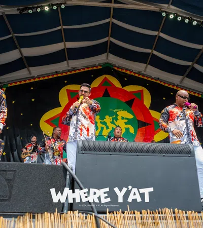 a group of people on a stage
