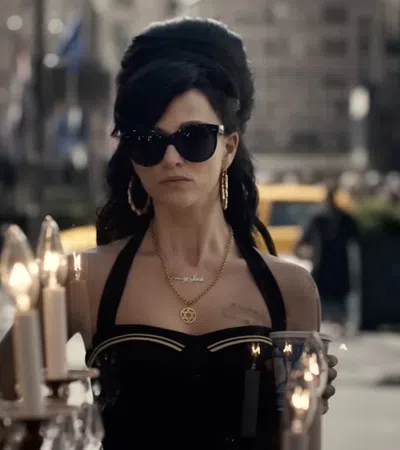 a woman wearing sunglasses