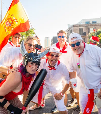 a group of people wearing clothing