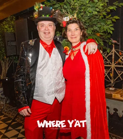 a man and woman in garment